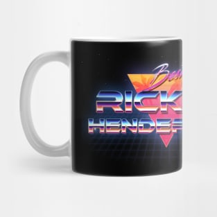 Rickey Henderson Retro Crome Art Mug